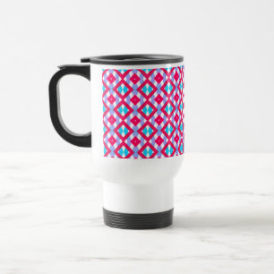 Farbenfroh rosa, lila und blau reisebecher