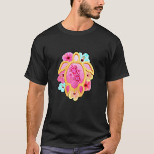 Farbenfroh rosa tropische Hawaii Honu Sea Turtle T-Shirt
