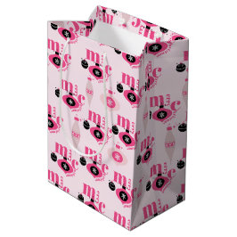 Farbenfroh, rosa und weiße Weihnachtswrapping Pape Mittlere Geschenktüte