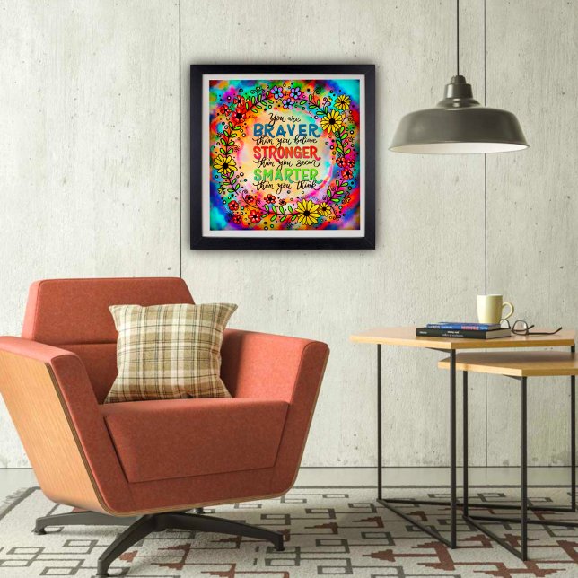 Farbenfroh, schlauer, kräftiger Inspirierend Zitat Poster (Von Creator hochgeladen)