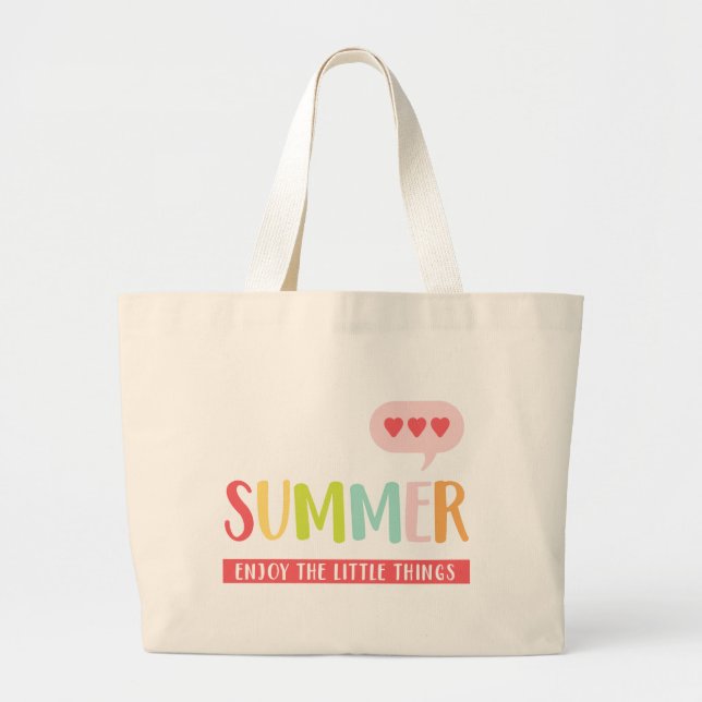Farbenfroh SOMMER | Genießen Sie die kleinen Dinge Jumbo Stoffbeutel (Vorne)