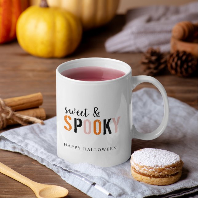 Farbenfroh süß und lecker | Frohe Halloween Kaffeetasse (Von Creator hochgeladen)