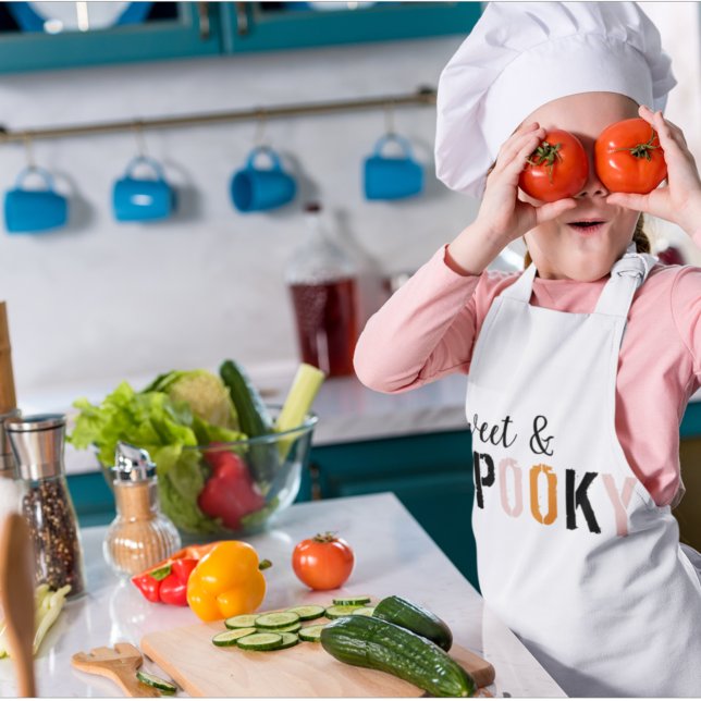 Farbenfroh süß und lecker | Frohe Halloween Kinderschürze (Von Creator hochgeladen)