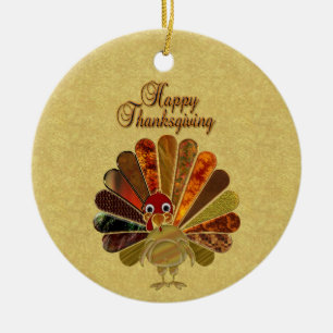 Farbenfroh Thanksgiving Türkei Keramikornament