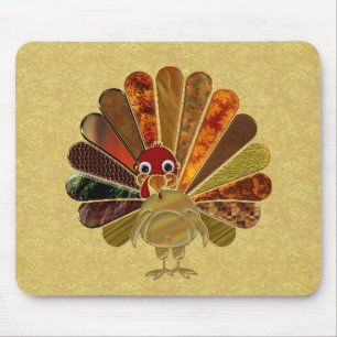 Farbenfroh Thanksgiving Türkei Mousepad