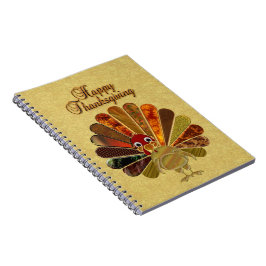 Farbenfroh Thanksgiving Türkei Notizblock