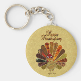 Farbenfroh Thanksgiving Türkei Schlüsselanhänger
