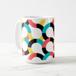 Farbenfroh, trendig, fröhlich, lustig, modern geom kaffeetasse