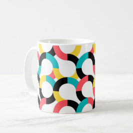 Farbenfroh, trendig, fröhlich, lustig, modern geom kaffeetasse