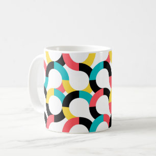 Farbenfroh, trendig, fröhlich, lustig, modern geom kaffeetasse