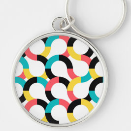 Farbenfroh, trendig, fröhlich, lustig, modern geom schlüsselanhänger