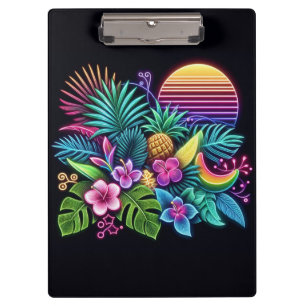 Farbenfroh, tropisch/hawaiisch klemmbrett