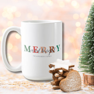 Farbenfroh und hell mit Familienname Kaffeetasse