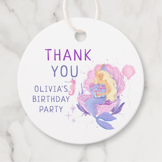 Farbenfroh unsere kleine Meerjungfrau das ganze Ja Geschenkanhänger (Vorderseite)