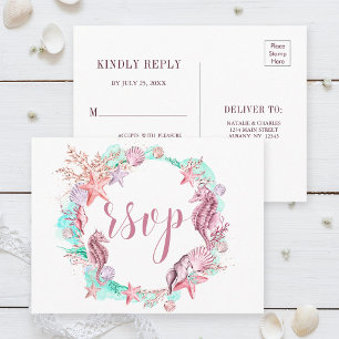 Farbenfroh unter dem Meer Sommer UAWG Einladungspostkarte