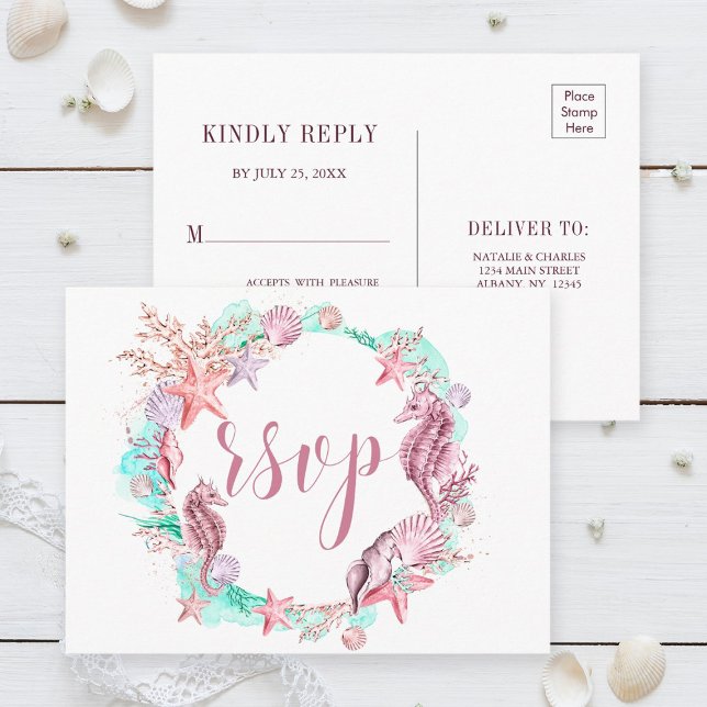 Farbenfroh unter dem Meer Sommer UAWG Einladungspostkarte (Von Creator hochgeladen)