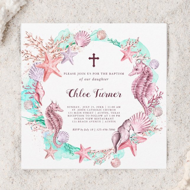 Farbenfroh unter der Meerestaufe Einladung (Von Creator hochgeladen)