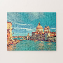 Farbenfroh Venedig Canal Grande Puzzle