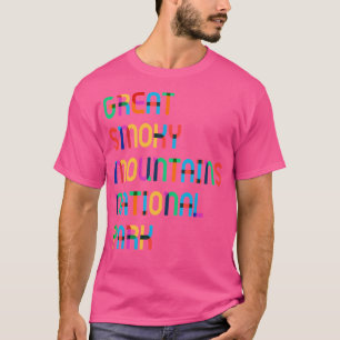 Farbenfroh Vintag I Liebe Große, rauchige Berge Na T-Shirt