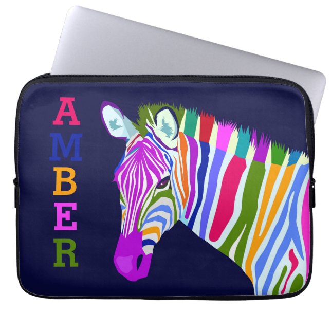 Farbenfroh Zebra Laptop Sleeve (Vorderseite)