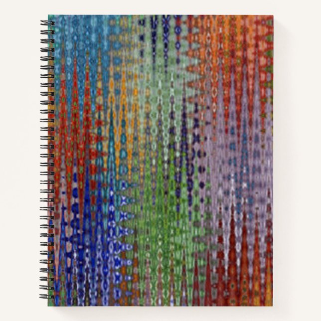 Farbenfroh Zig Zag #8897 - Spiral Notebook Notizbuch (Vorderseite)