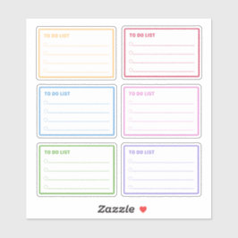 Farbenfroh zu tun Liste der täglichen Planer Aufkleber