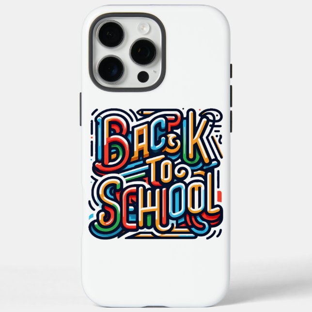 Farbenfroh zurück zum Schuldesign Case-Mate iPhone Hülle (Rückseite)