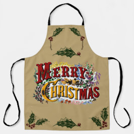Farbenfrohe 1876 Frohe Weihnachten Schürze