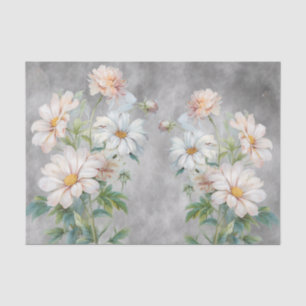 Farbenfrohe 3D-Blumen auf Kohlegrau Hintergrund Seidenpapier