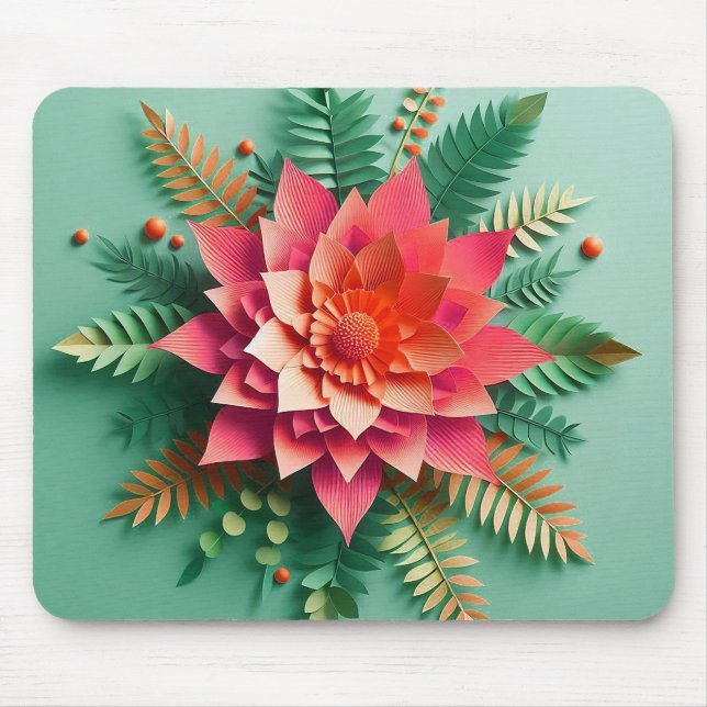 Farbenfrohe 3D-Blumen Mousepad (Vorne)