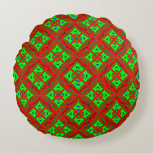 Farbenfrohe 3D-Digitaldesign-Rundwurfkissen Rundes Kissen