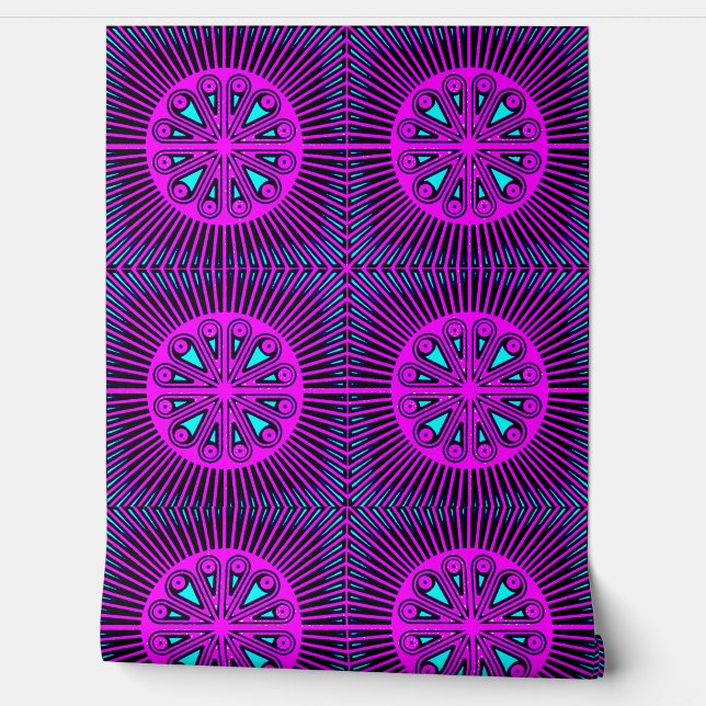 Farbenfrohe 3D-Digitale Pegel- und Stick-Tapete -  Tapete (Abrollen)