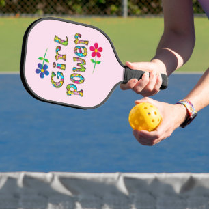 Farbenfrohe 3D Girl Power Pickleball Schläger