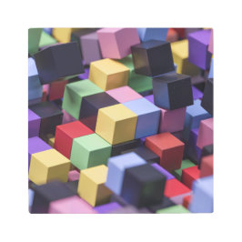 Farbenfrohe 3D-Kuben