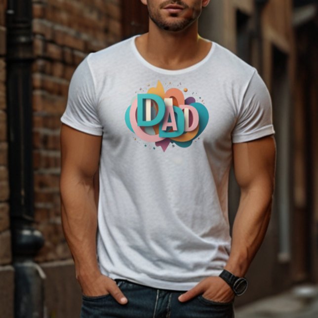 Farbenfrohe 3D "VATER" Grafikdesign | Herren T-Shirt (Von Creator hochgeladen)
