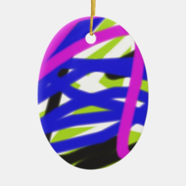 farbenfrohe 4834 abstrakte Kunst Keramikornament (Vorne)