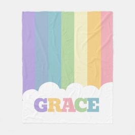 Farbenfrohe 5-Buchstaben-Bezeichnung Regenbogenerd Fleecedecke