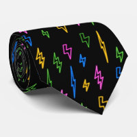 Farbenfrohe 80er Jahre Retro Neon Blitze Muster