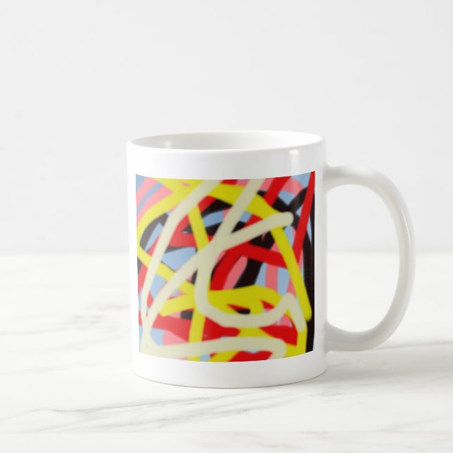 farbenfrohe 8773 abstrakte Kunst Tasse (Rechts)