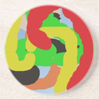 farbenfrohe 8886 abstrakte Kunst Getränkeuntersetzer