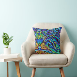 Farbenfrohe Abalone-Muschel Kissen
