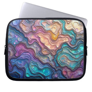 Farbenfrohe Abalone Wirbel Electronics Bag Laptopschutzhülle
