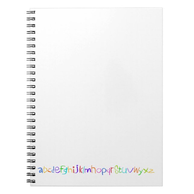 Farbenfrohe ABC Rainbow Crayons Kid's Handwriting Notizblock (Vorderseite)