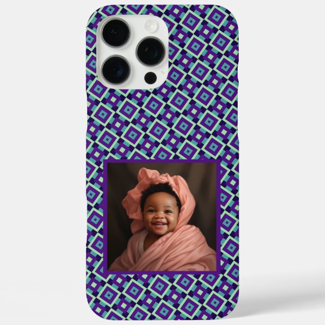 Farbenfrohe Abschlussgeschenke Quadratisches Muste Case-Mate iPhone Hülle (Rückseite)