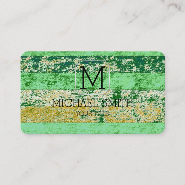 Farbenfrohe Abstrakt Art Monogram #13 Visitenkarte (Vorderseite)
