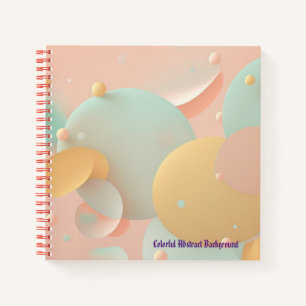 Farbenfrohe Abstrakt Background Spiral Notebook Notizbuch