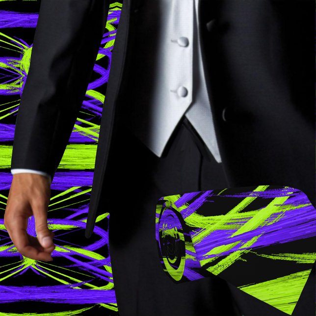 Farbenfrohe Abstrakt trendy künstlerische Moderne Krawatte (Make an impression with this stylish Abstract men's fashion necktie)