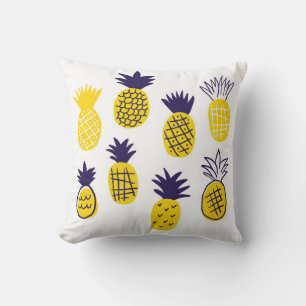 Farbenfrohe abstrakte Ananas im Geruch Kissen