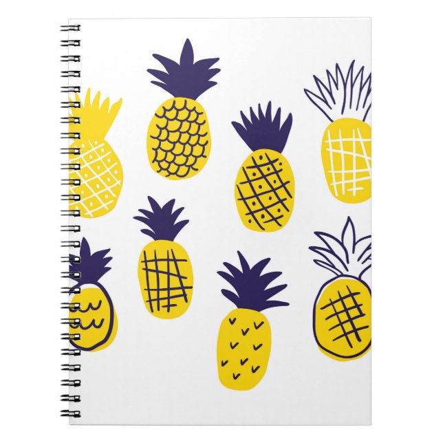 Farbenfrohe abstrakte Ananas im Geruch Notizblock (Vorderseite)