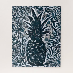 Farbenfrohe Abstrakte Ananas Obst, harte Herausfor Puzzle